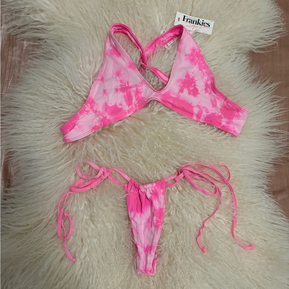 Frankies Pink Tie Dye Bikini